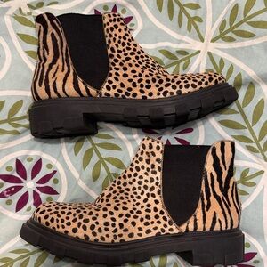 Band of Gypsies Animal Print Ankle Boots